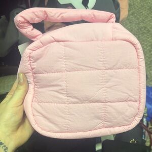 Pink Quilted Handbag